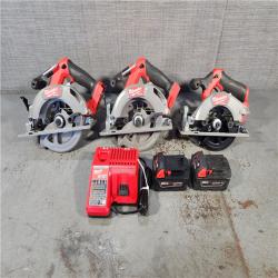 HOUSTON LOCATION - AS-IS MIWAUKEE 3 TOOL COMBO KIT W/ (2) BATTERY & CHARGER