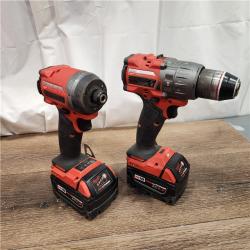 AS-IS Milwaukee M18 FUEL 18V Lithium-Ion Brushless Cordless Hammer Drill and Impact Driver Combo Kit (2-Tool) with 2 Batteries