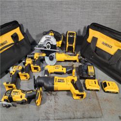 HOUSTON LOCATION - AS-IS (APPEARS LIKE NEW) Dewalt 20V MAX 9-Tool Power-Tool Combo Kit W/ Soft Case Including 2 Batteries & Charger