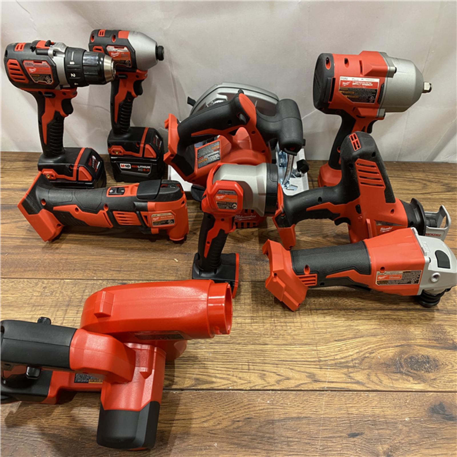 AS -IS M18 18-Volt Lithium-Ion Cordless Combo Kit (9-Tool) with (2) Batteries, Charger, and Tool Bag