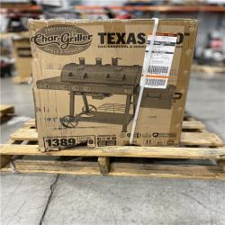 DALLAS LOCATION - Char-Griller Texas Trio 4-Burner Dual Fuel Grill with Smoker in Black