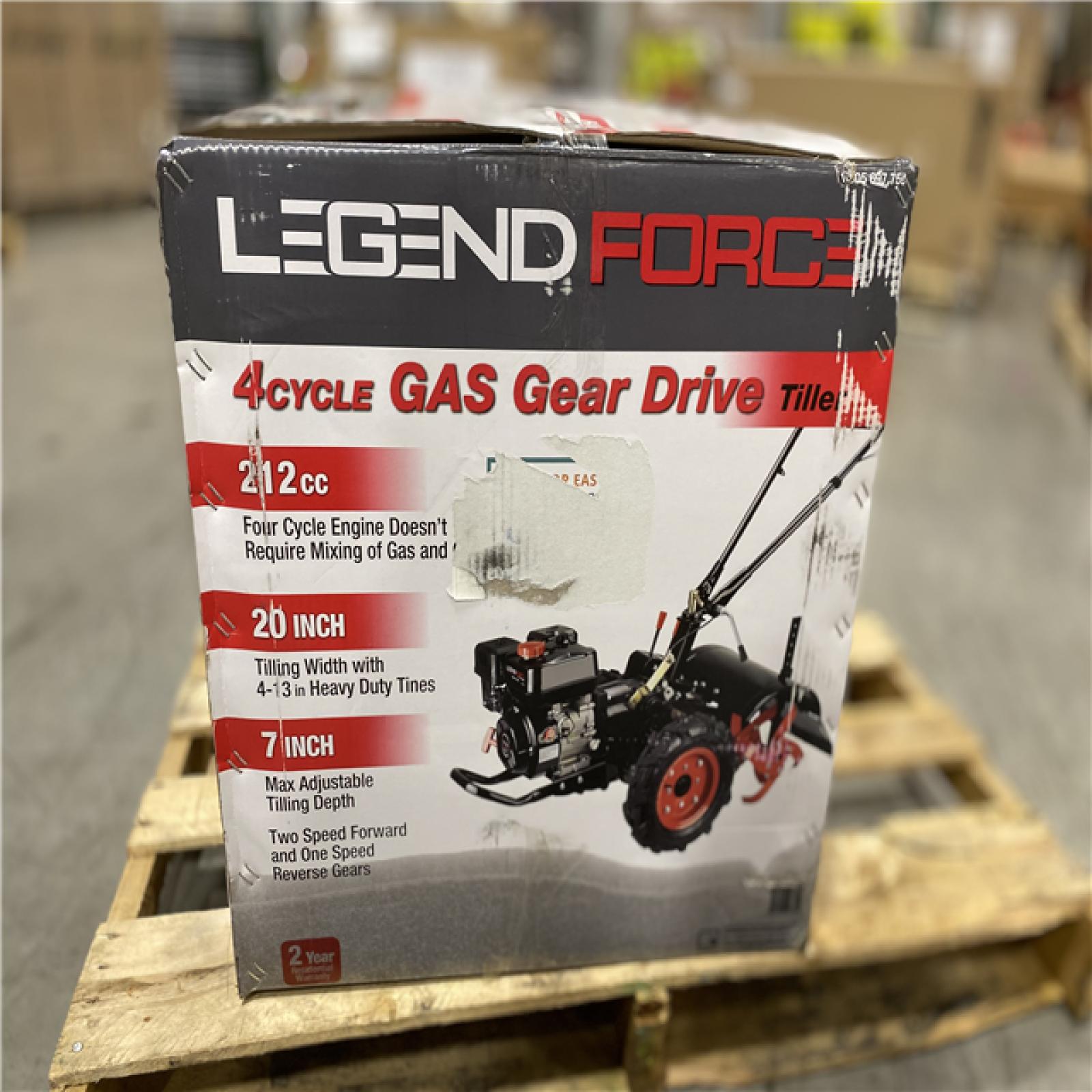 DALLAS LOCATION - Legend Force 20 in. 212 cc Gas Rear Tine Tiller, Forward/Reverse