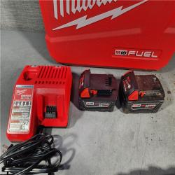 HOUSTON LOCATION - AS-IS Milwaukee 2904-22 Hammer Drill Driver Kit with Batteries  Charger & Tool Case  Red