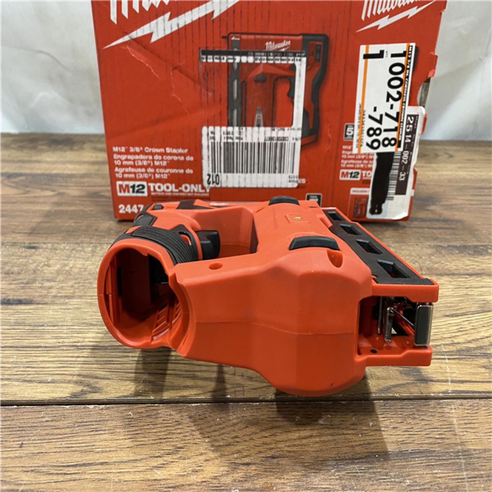 AS IS Milwaukee Tool M12 3/8  Crown Stapler (Tool Only)