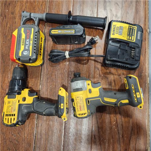 AS-IS 20V MAX Cordless Brushless Hammer Drill/Driver 2 Tool Combo Kit with FLEXVOLT ADVANTAGE