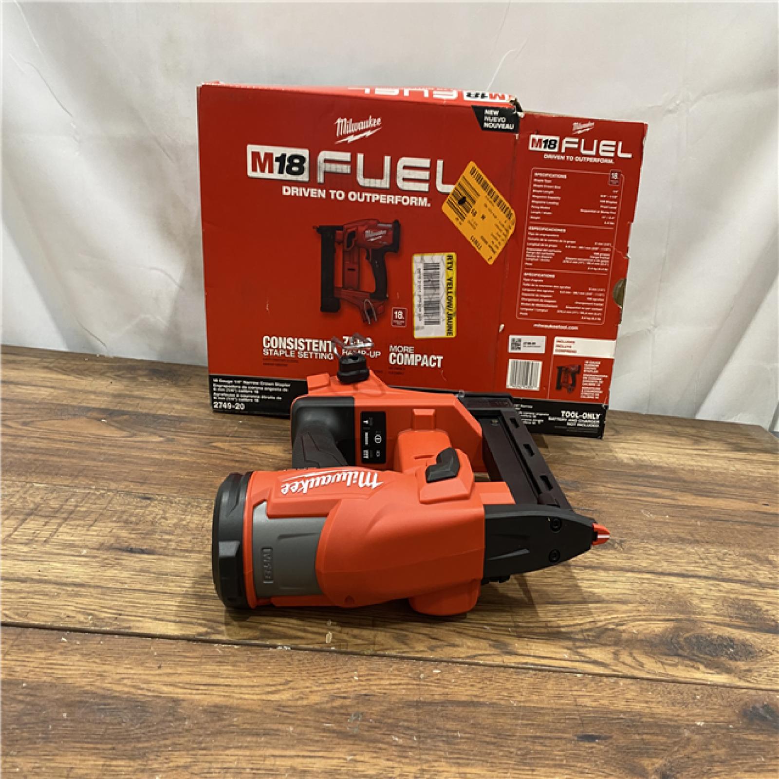 AS IS M18 FUEL 18-Volt Lithium-Ion Brushless Cordless 18-Gauge 1/4 in. Narrow Crown Stapler (Tool-Only)