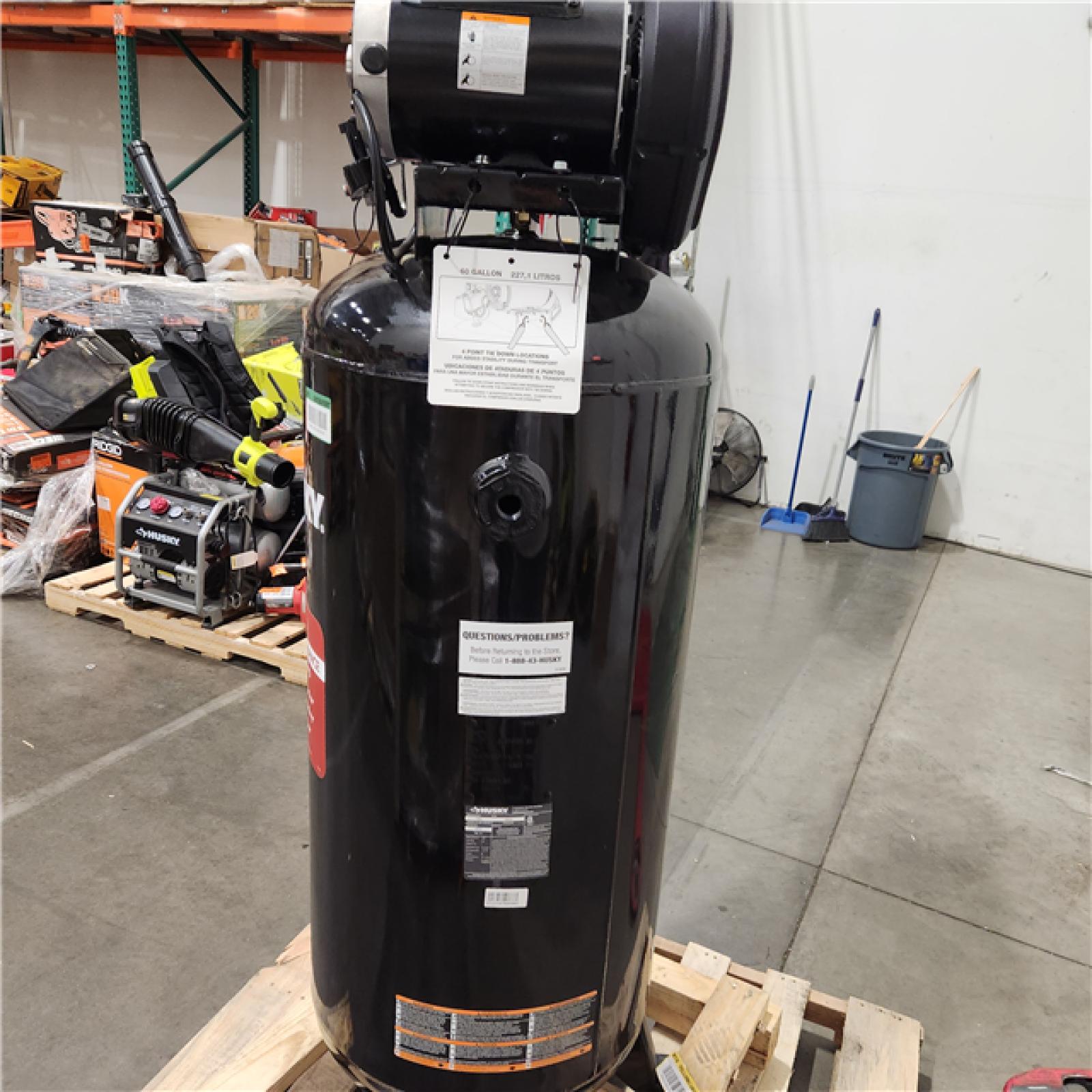 Dallas Location - As-Is Husky C603H Stationary Electric Air Compressor