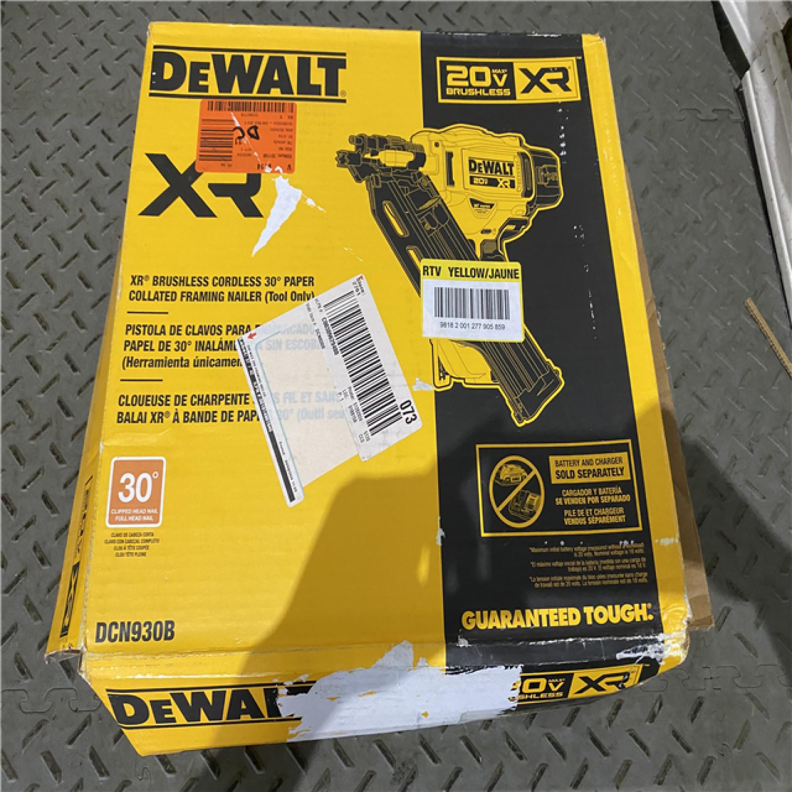 Houston location AS-IS DEWALT 20-Volt 30Â° Cordless Framing Nailer (Tool-Only)