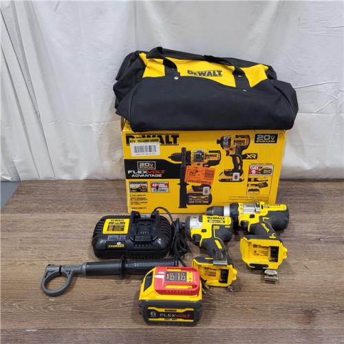 AS-IS DEWALT 20V MAX Cordless Brushless Hammer Drill/Driver 2 Tool Combo Kit with FLEXVOLT ADVANTAGE