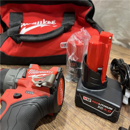 AS-IS Milwaukee 3497-22 12V Brushless Hammer Drill and Impact Driver Combo Kit