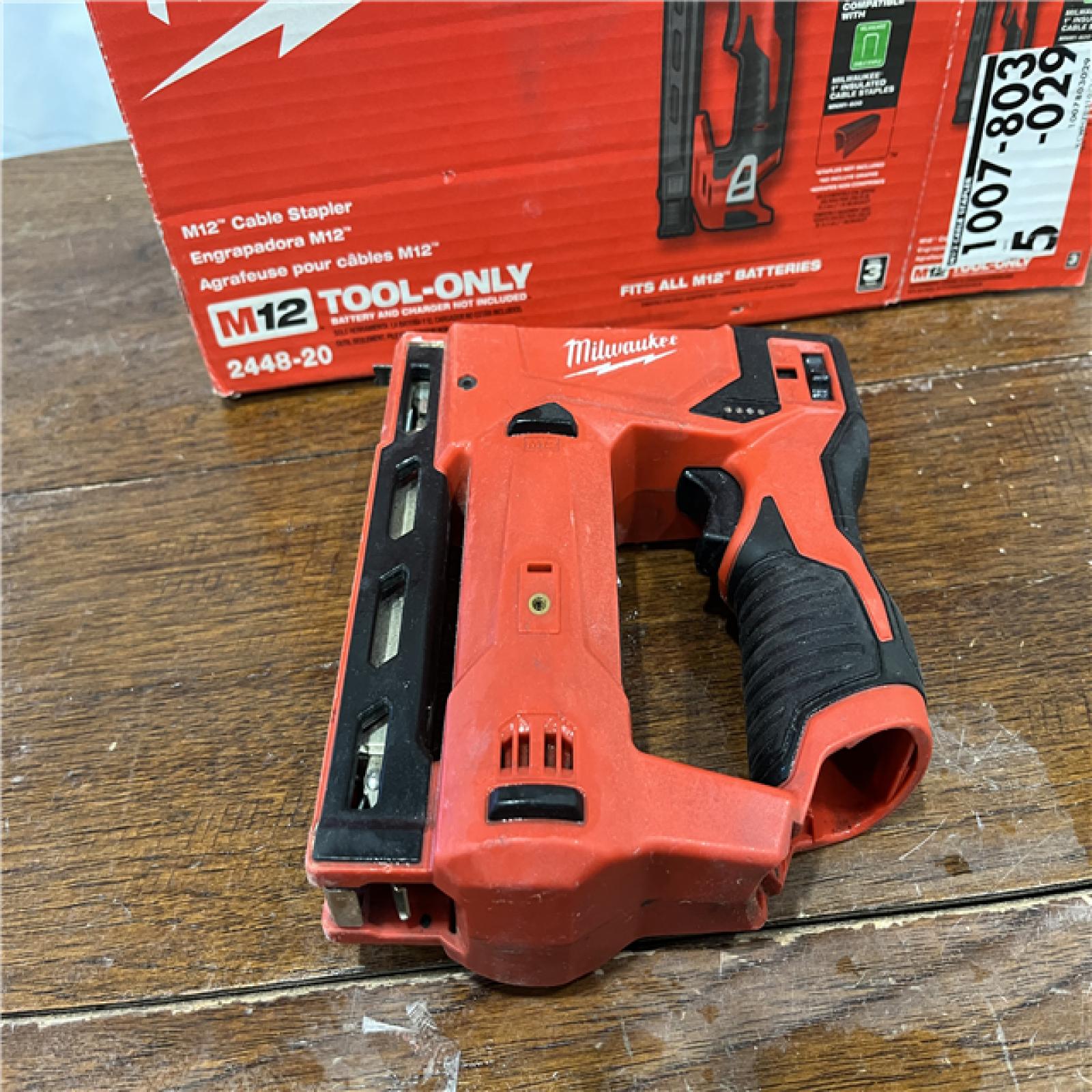 AS-ISMilwaukee M12 Cable Stapler