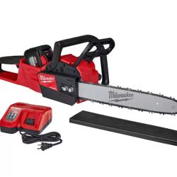 NEW! Milwaukee M18 FUEL 16 in. 18V Lithium-Ion Brushless Battery Chainsaw Kit with 12.0 Ah Battery and M18 Rapid Charger