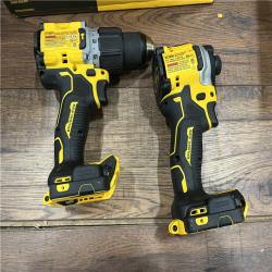 AS-IS DEWALT 20V MAX XR Hammer Drill and ATOMIC Impact Driver 2 Tool Cordless Combo Kit with (2) 4.0Ah Batteries, Charger, and Bag ( TOOL ONLY )