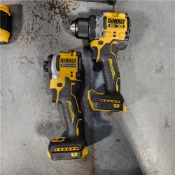 HOUSTON LOCATION - AS-IS DEWALT 20V MAX XR Cordless Drill/Driver, ATOMIC Impact Driver 2 Tool Combo Kit, (2) 2.0Ah Batteries, Charger, and Bag