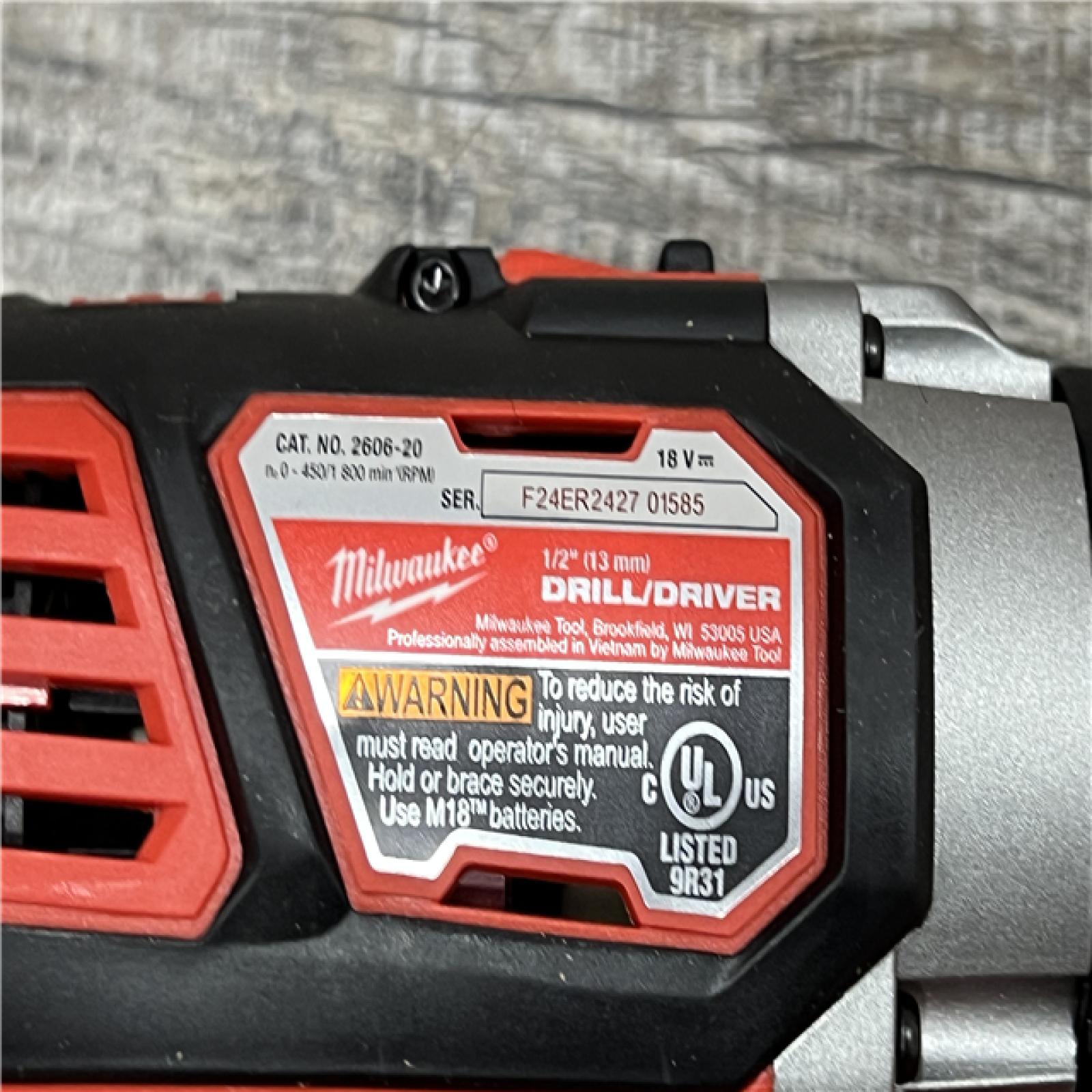 AS-IS Milwaukee M18 18V Cordless Brushed 2 Tool Drill/Driver and Impact Driver Kit