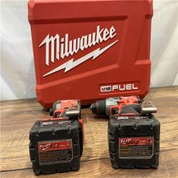 AS-IS Milwaukee M18 FUEL 18V Lithium-Ion Brushless Cordless Hammer Drill and Impact Driver Combo Kit (2-Tool) with 2 Batteries