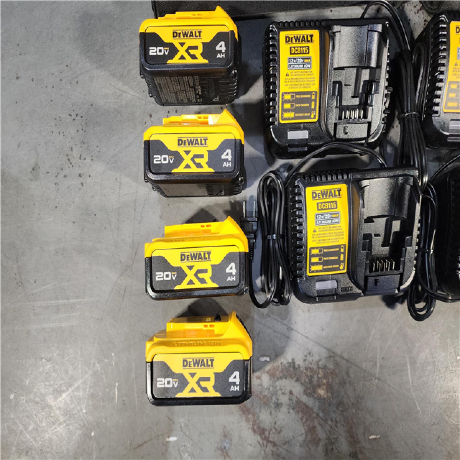 HOUSTON LOCATION - AS-IS (APPEARS LIKE NEW) (4) Dewalt-DCB246CK 20V MAX* Lithium Ion Starter Kit