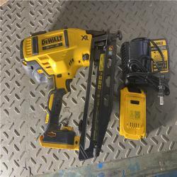 Houston location AS-IS DeWalt DCN660D1 20V 16 Gauge Cordless Angled Finish Nailer Kit W/ 2Ah Battery