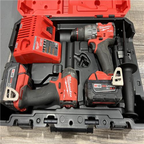 AS-IS Milwaukee M18 FUEL 18V Lithium-Ion Brushless Cordless Hammer Drill and Impact Driver Combo Kit (2-Tool) with 2 Batteries