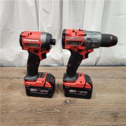 AS-IS Milwaukee M18 FUEL 18V Lithium-Ion Brushless Cordless Hammer Drill and Impact Driver Combo Kit (2-Tool) with 2 Batteries