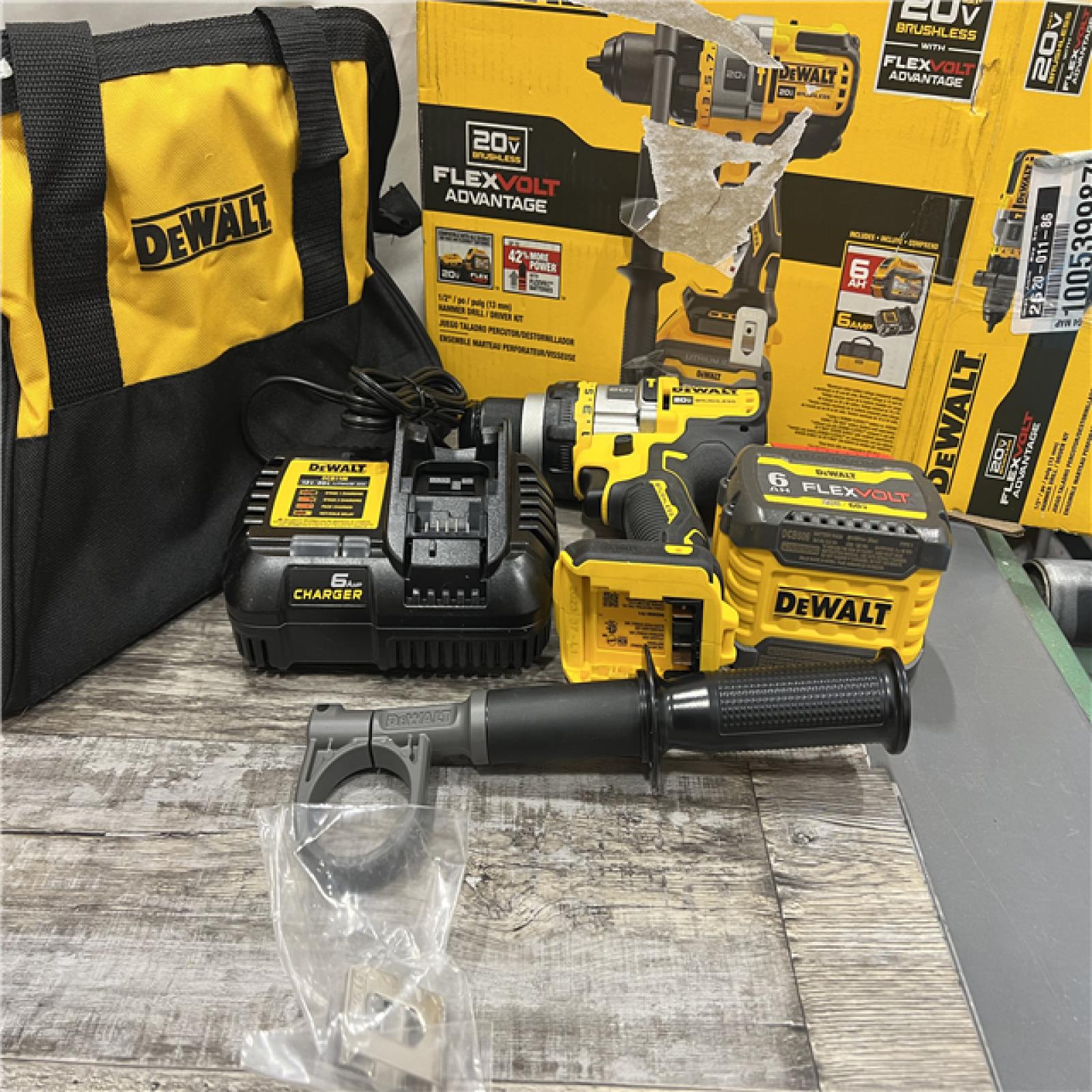 AS-IS Dewalt FLEXVOLT 20 Volt 1/2 in. Brushless Cordless Hammer Drill/Driver Kit (Battery & Charger)