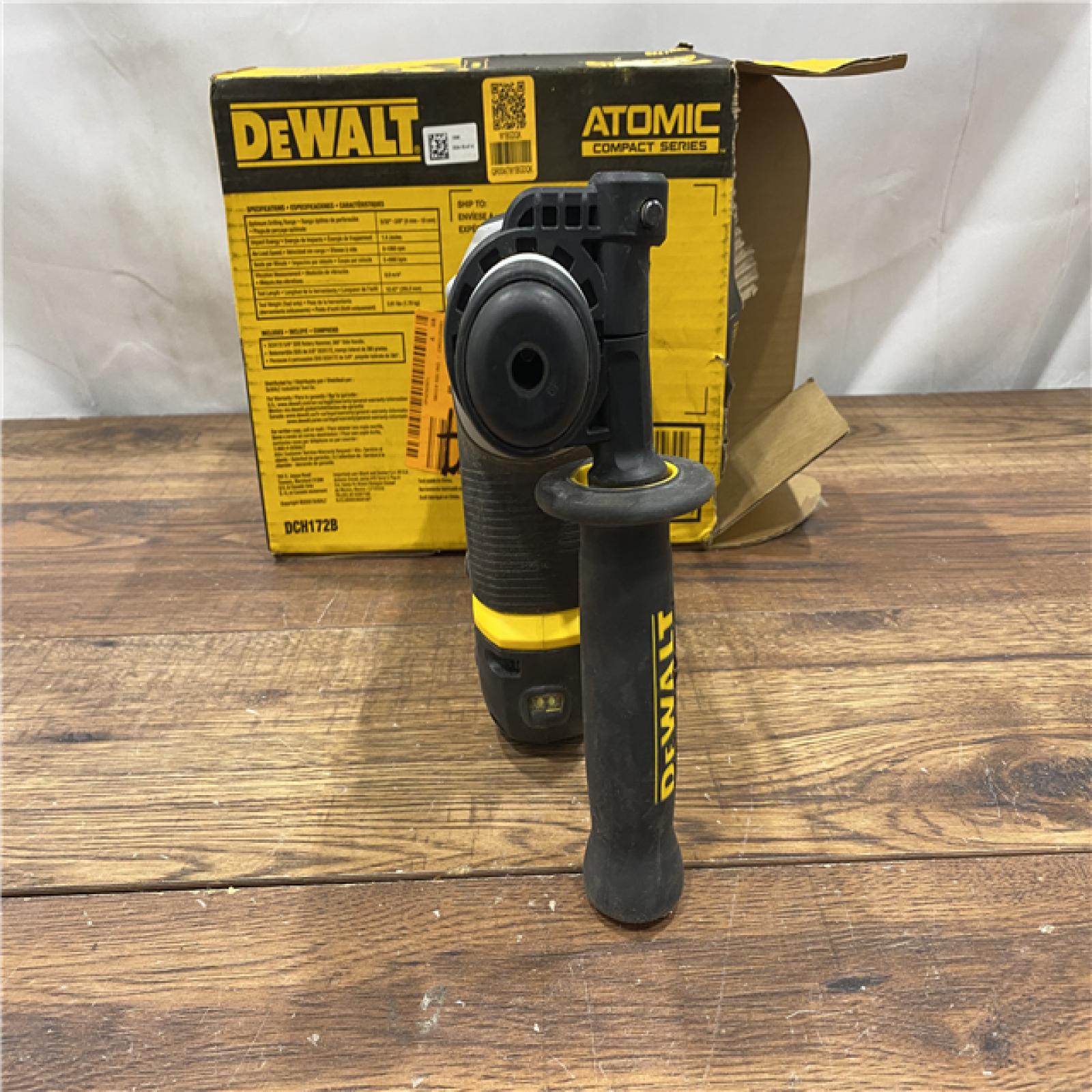 AS IS Dewalt DCH172B MAX Atomic 20V 5/8 Inch Brushless Cordless SDS Plus Rotary Hammer (Tool Only)