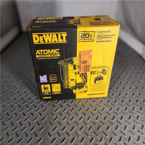 HOUSTON LOCATION - AS-IS ATOMIC 20V MAX Lithium Ion Cordless 23 Gauge Pin Nailer Kit with 2.0Ah Battery and Charger