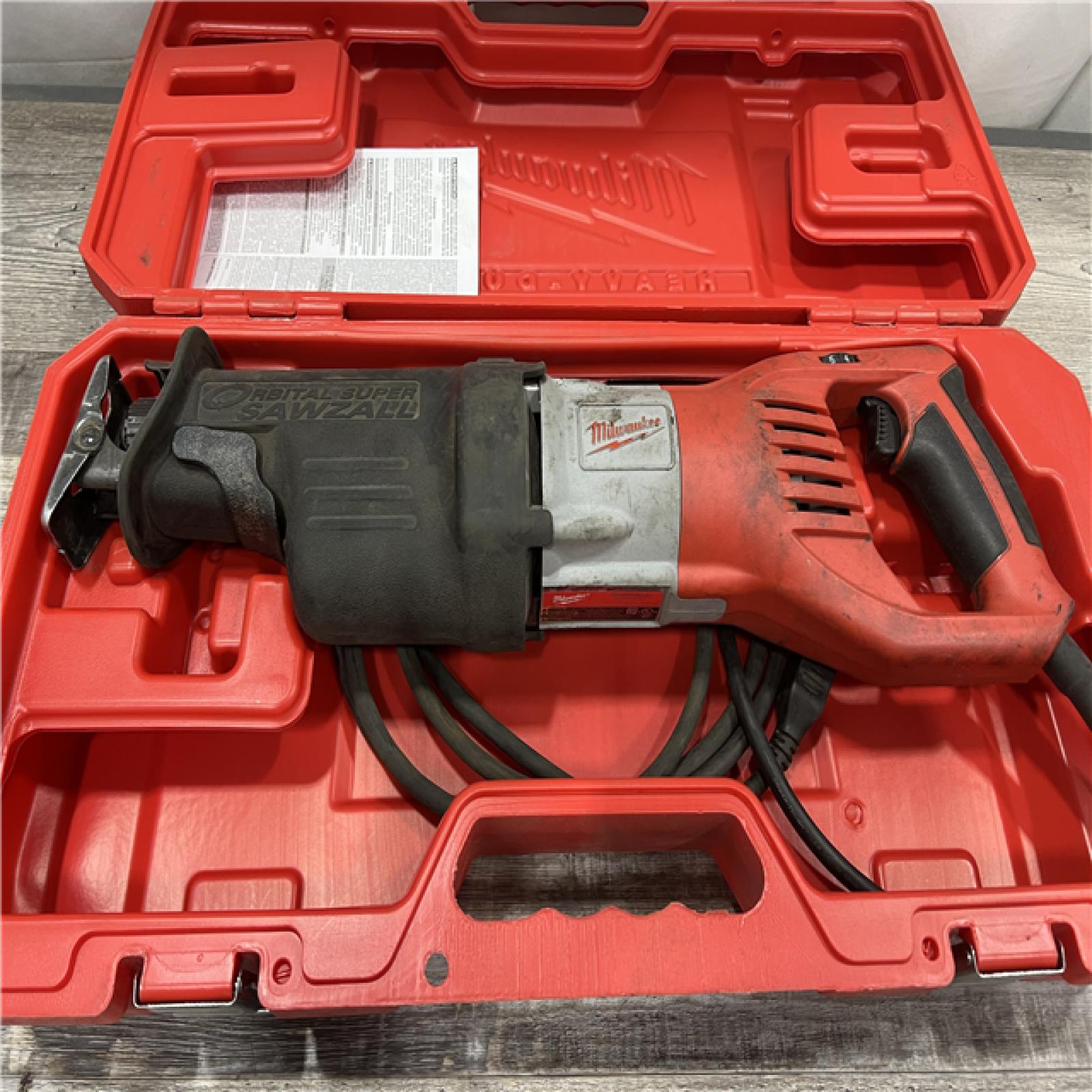 AS-IS MILWAUKLEE 15 Amp 1-1/4 in. Stroke Orbital SUPER SAWZALL Reciprocating Saw with Hard Case