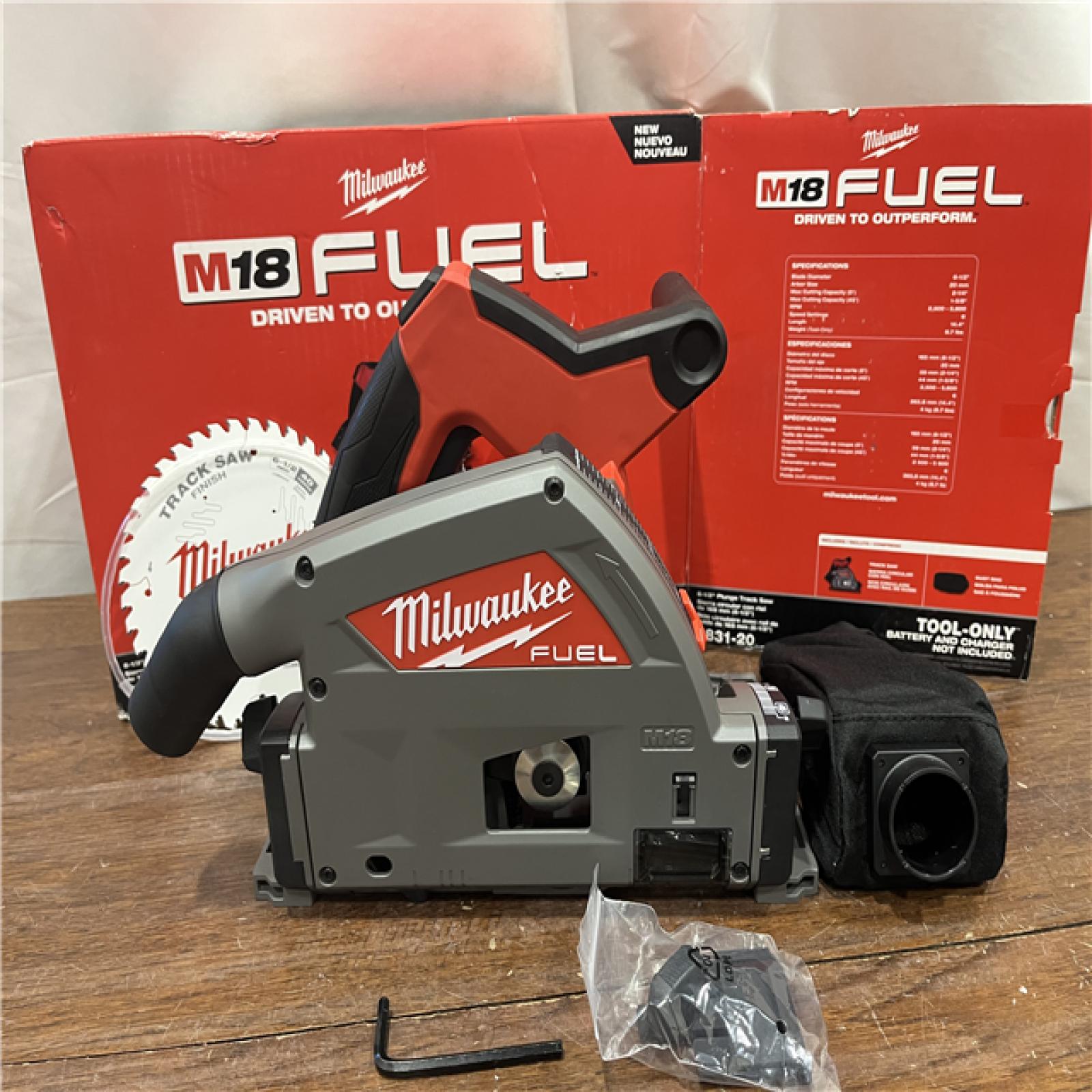 AS-ISMilwaukee M18 FUEL 18V Lithium-Ion Cordless Brushless 6-1/2 in. Plunge Cut Track Saw (Tool-Only)