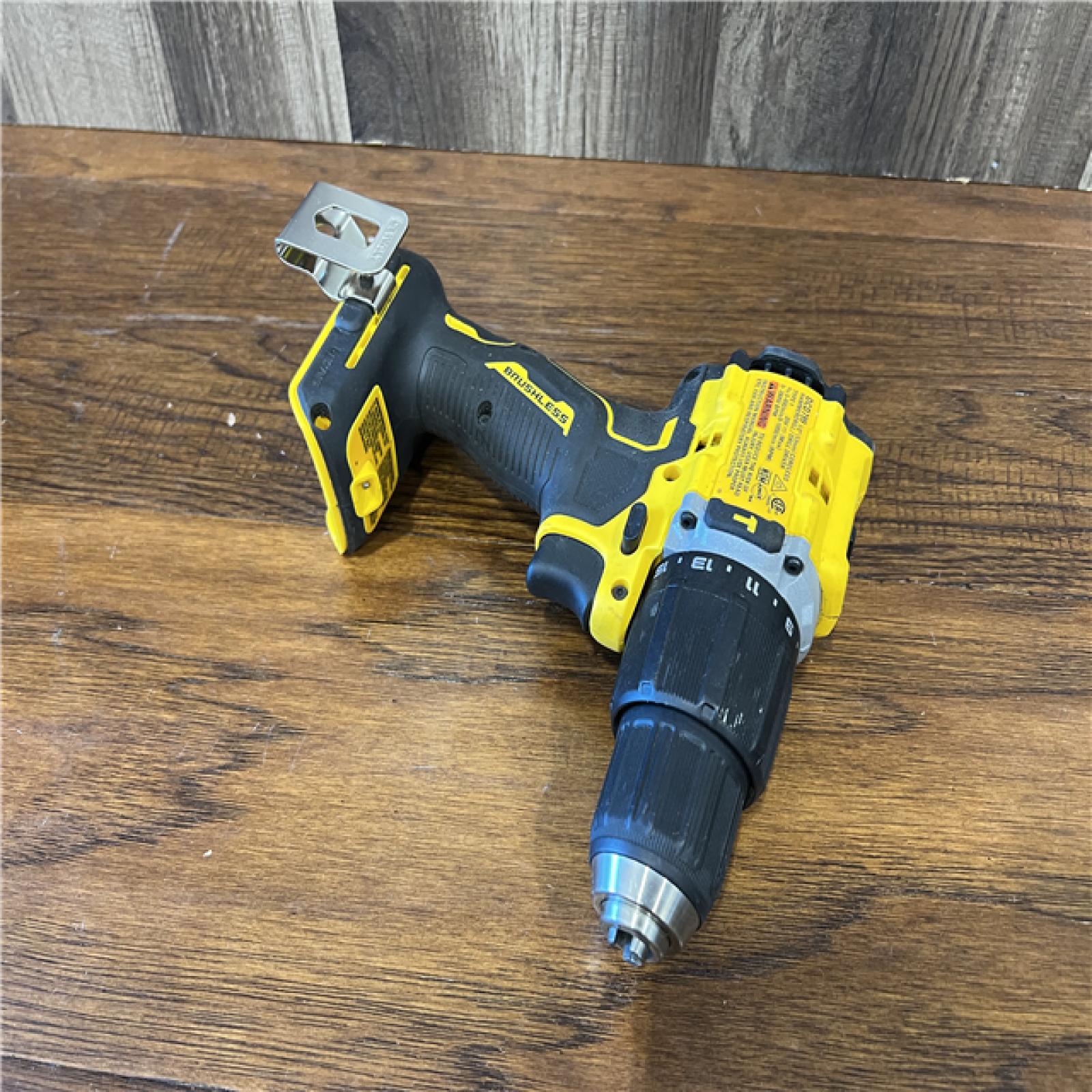 AS-IS DEWALT ATOMIC 20-Volt Lithium-Ion Cordless 1/2 in. Compact Hammer Drill with 3.0Ah Battery, Charger and Bag