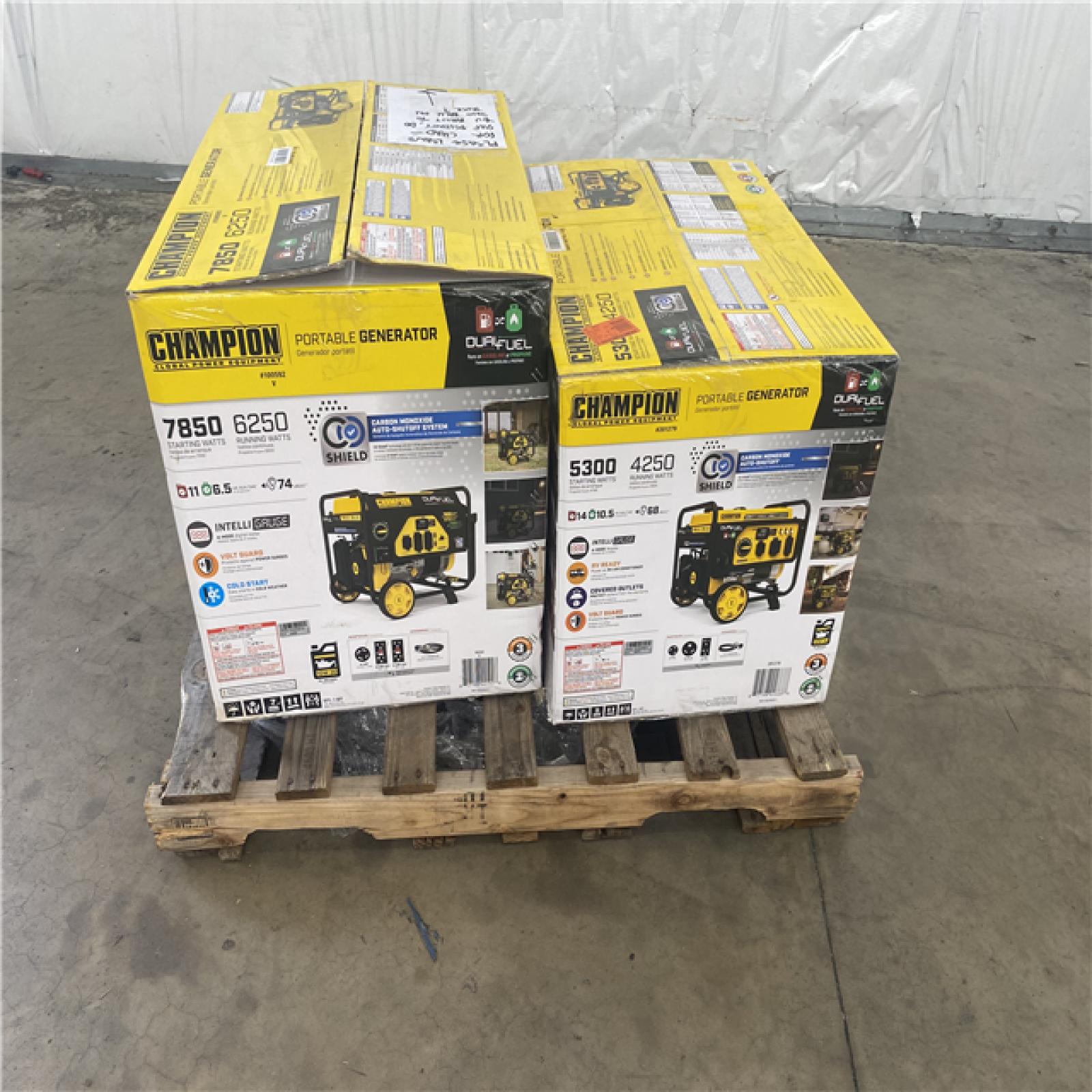 Houston Location - AS-IS Champion Global Power Equipment 7850 Starting Watt 6250 Running Watt and 5,300 Starting Watt 4,250 Running Watt Generator