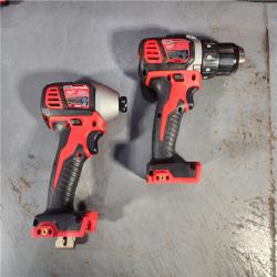 HOUSTON LOCATION - AS-IS Milwaukee M18 Brushed Cordless (2-Tool) Drill/Driver and Impact Driver Kit