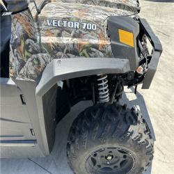 California AS-IS VECTOR 700 4WD UTV in Camo Utility Vehicle (No Key/Body Damage)