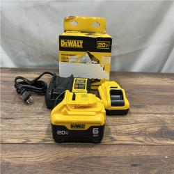 AS-IS DEWALT 20V MAX Lithium-Ion 6.0Ah and 4.0Ah Battery and Charger Starter Kit