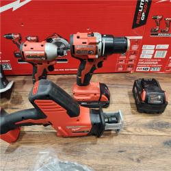 AS-IS Milwaukee M18 18-Volt Lithium-Ion Brushless Cordless Combo Kit (4-Tool) with 2-Batteries, 1-Charger and Tool Bag