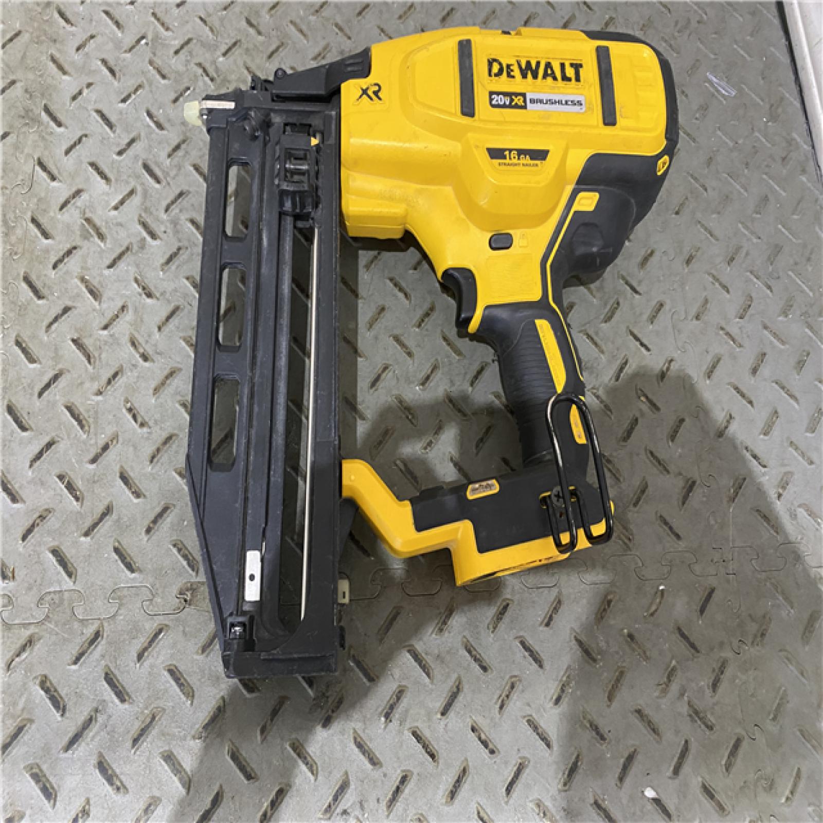 Houston location AS-IS DEWALT 20V MAX XR 16-Gauge Lithium-Ion Cordless Finish Nailer (Tool Only)