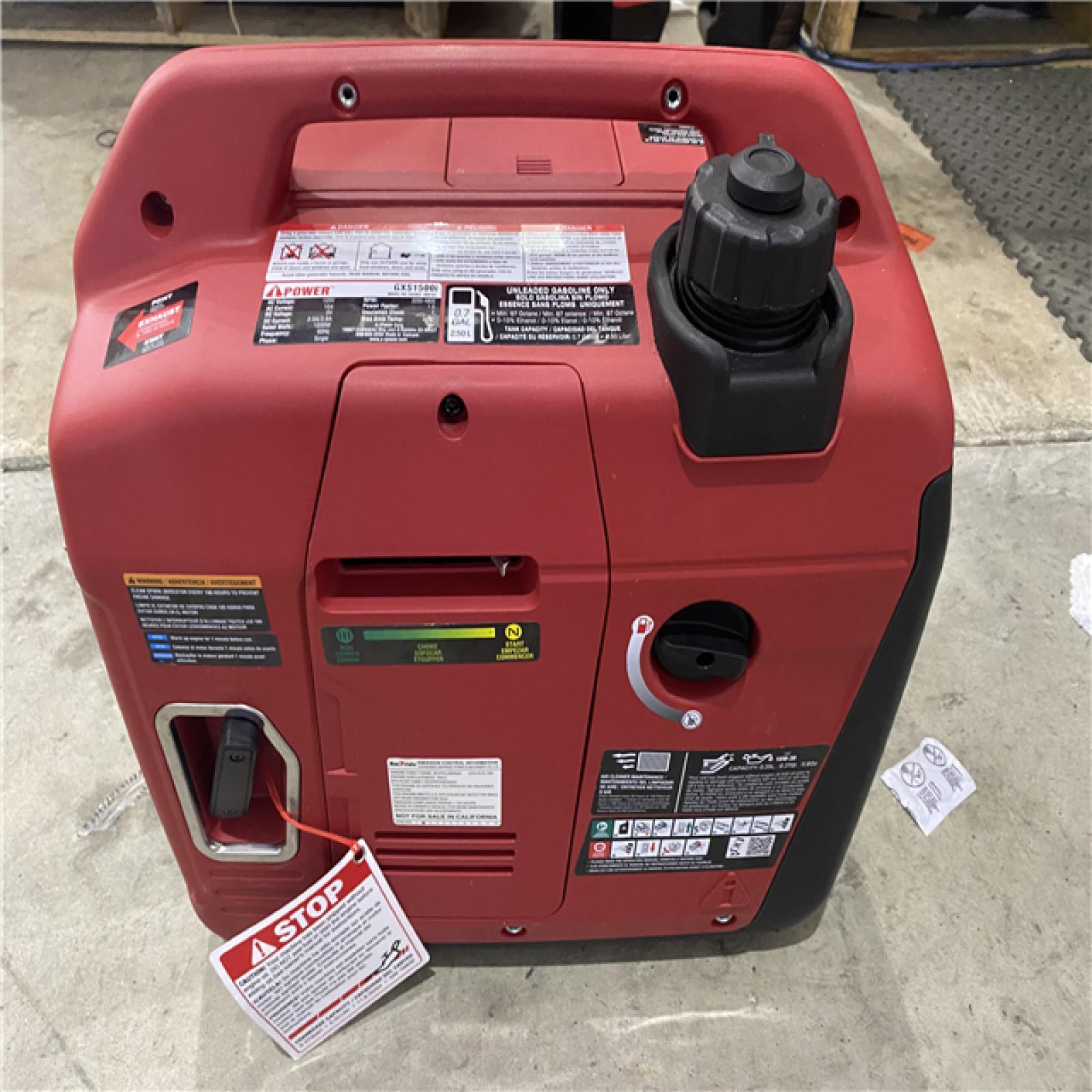 Houston location AS-IS A-IPOWER 1500-Watt Recoil Start Gasoline Powered Ultra-Light Inverter Generator with 60cc OHV Engine and CO Sensor Shutdown