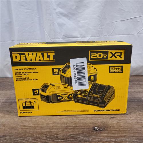 NEW! Dewalt-DCB246CK 20V MAX* Lithium Ion Starter Kit