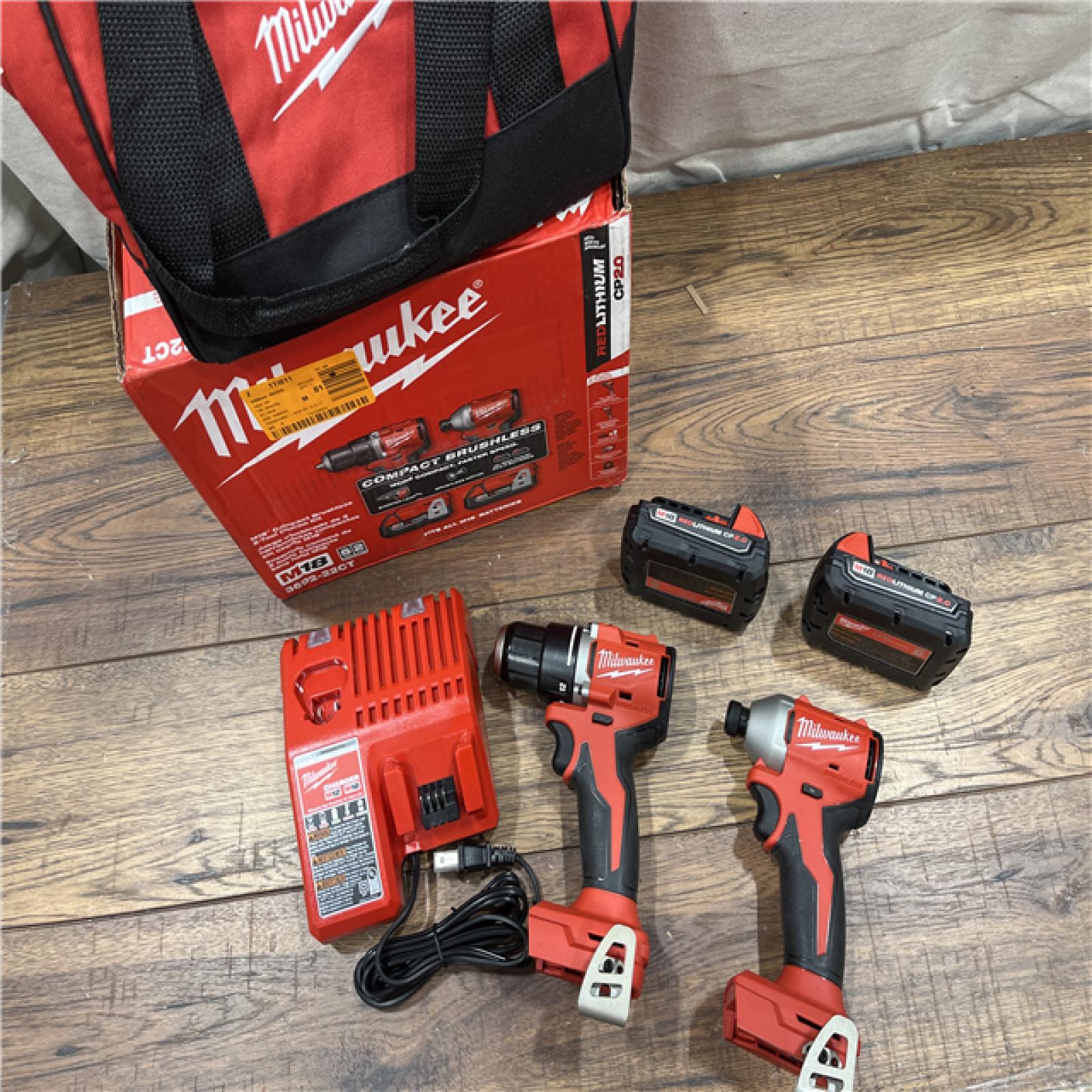 AS IS Milwaukee M18 Compact Brushless 2-Tool Combo Kit