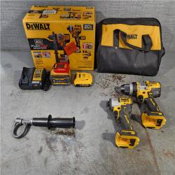 HOUSTON LOCATION - AS-IS DEWALT 20V MAX Cordless Brushless Hammer Drill/Driver 2 Tool Combo Kit with FLEXVOLT ADVANTAGE