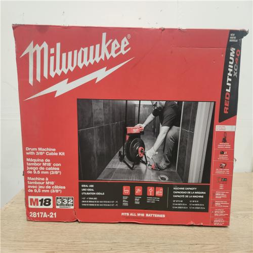 Phoenix Location Milwaukee M18 18V Lithium-Ion 3/8 in. x 75 ft. Cable Cordless Drain Cleaning Drum Machine Kit