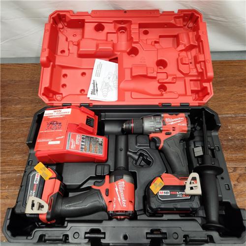 AS-IS Milwaukee M18 FUEL 18V Lithium-Ion Brushless Cordless Hammer Drill and Impact Driver Combo Kit (2-Tool) with 2 Batteries