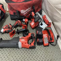 Houston location AS-IS MILWAUKEE 6 TOOL COMBO KIT