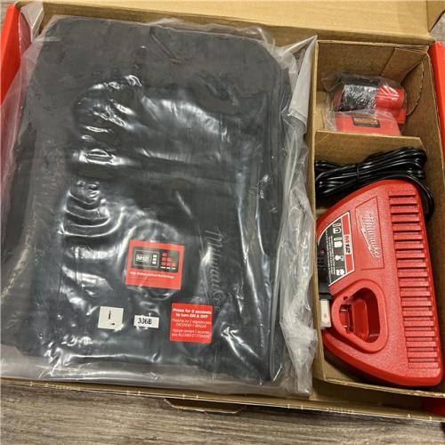 AS-IS Milwaukee 306B-21L 12V Heated Hoodie Kit Black (Large) with 2.0Ah Lithium Ion Battery & Charger