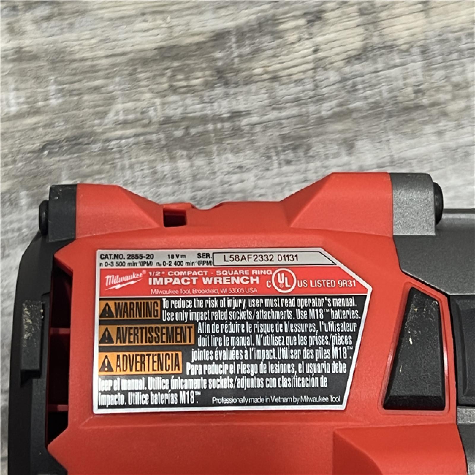 AS-IS Milwaukee M18 18V Fuel 1/2  Compact Impact with Friction Ring 2855-20