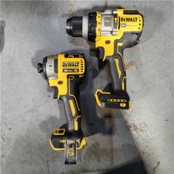 HOUSTON LOCATION - AS-IS (APPEARS LIKE NEW) DEWALT 20V MAX Cordless Brushless Hammer Drill/Driver 2 Tool Combo Kit with FLEXVOLT ADVANTAGE