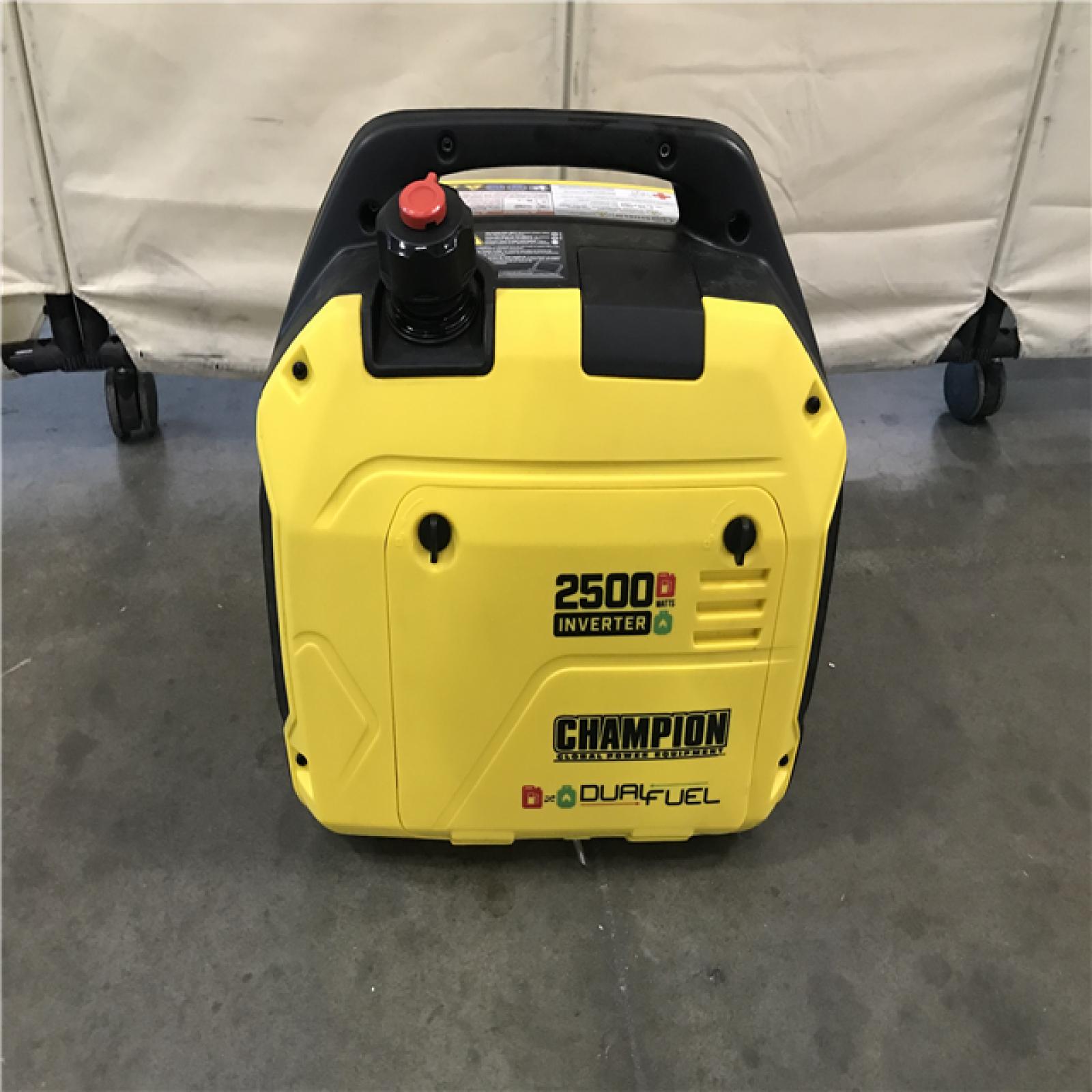 California AS-IS Champion Power Equipment 2500-Watt Recoil Start Ultra-Light Portable Gas and Propane Powered Dual Fuel Inverter Generator with CO Shield