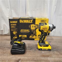 AS IS DEWALT ATOMIC 20V MAX* Brushless Cordless Compact 1/4 in. Impact Driver Kit