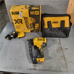 HOUSTON LOCATION - AS-IS (APPEARS LIKE NEW) DeWalt 20V 16 Gauge Cordless Angled Finish Nailer Kit W/ 2Ah Battery