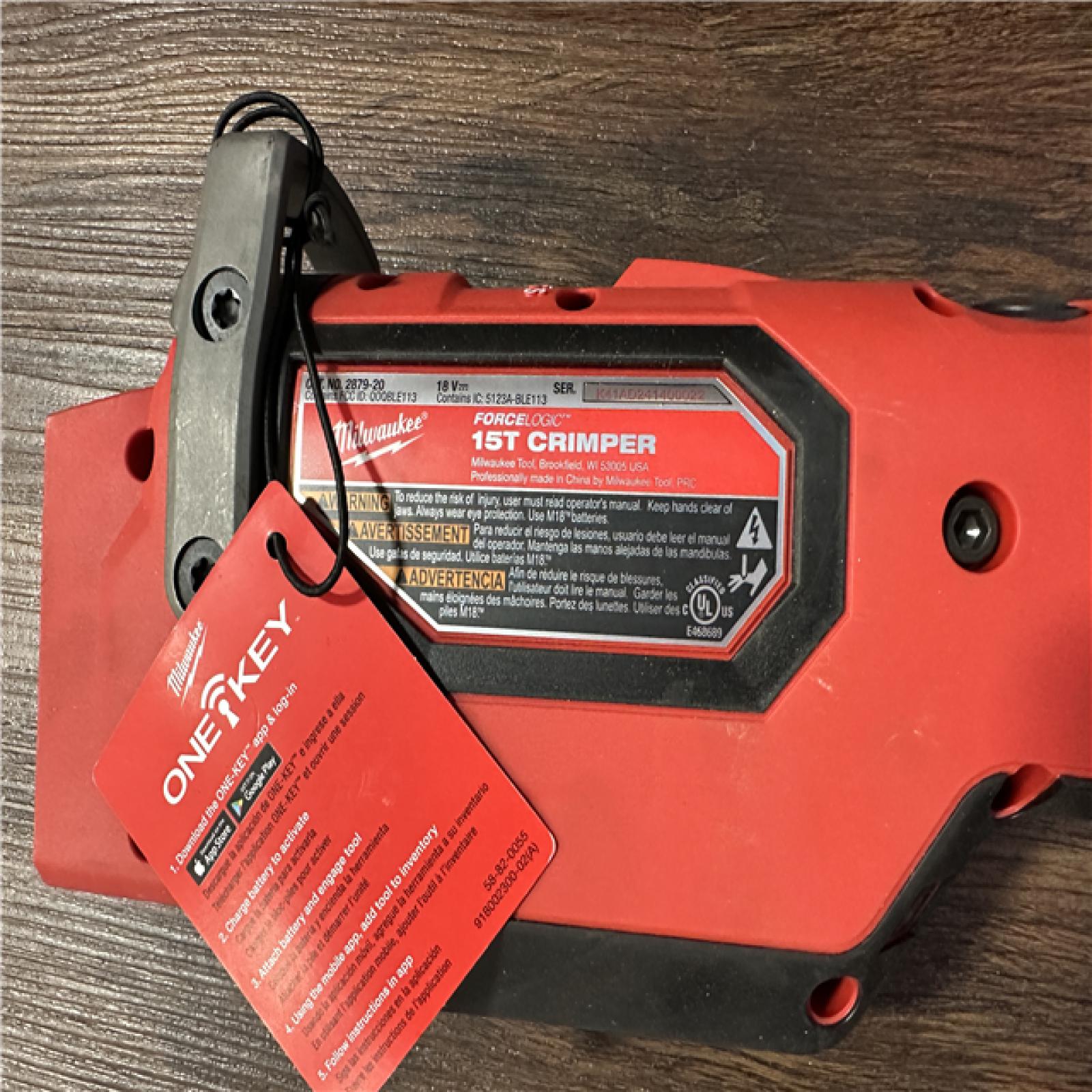 California AS-IS Milwaukee Force Logic 15T Crimper, includes Charger and Bag (No Battery)-Appears in Excellent Condition